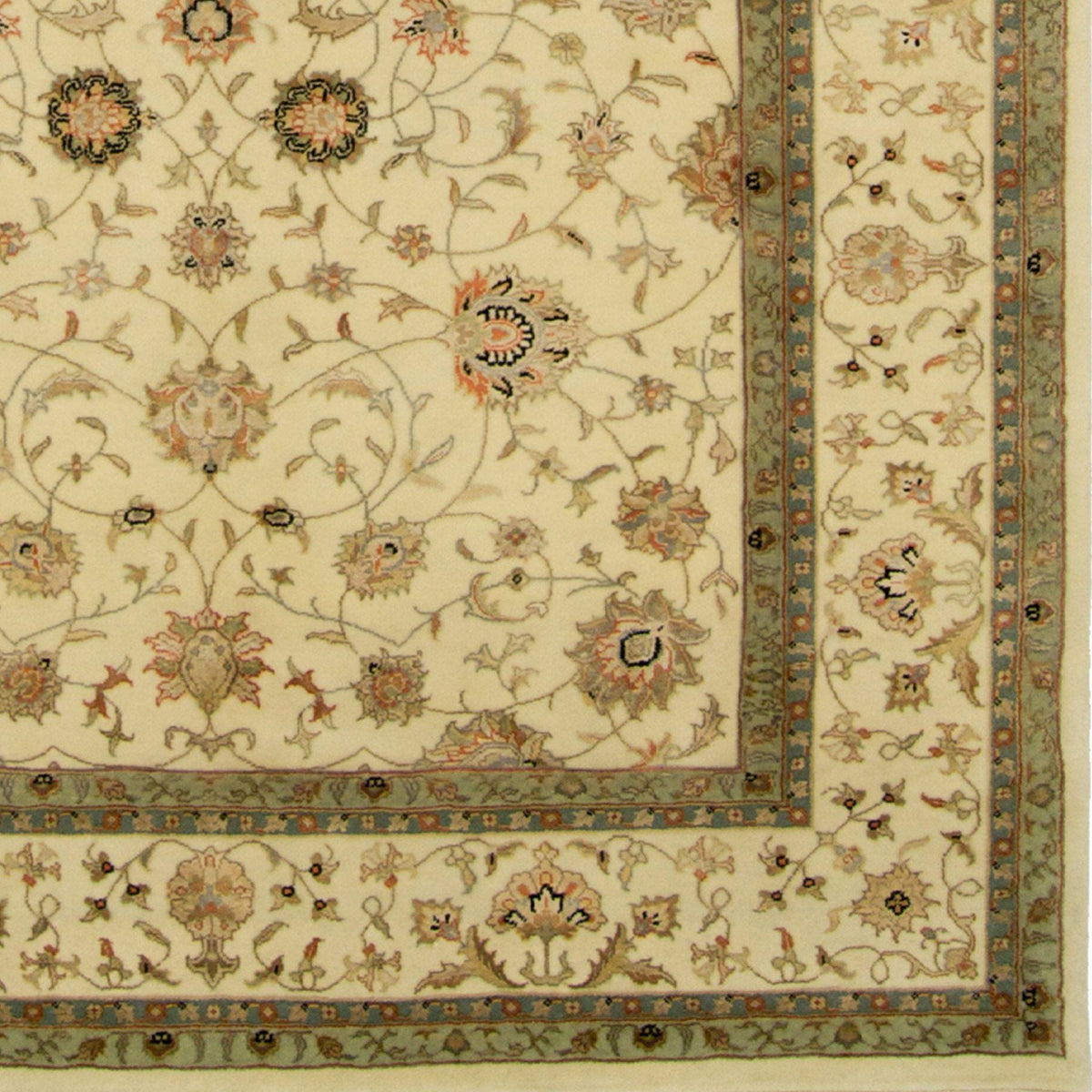 Fine Hand-knotted Wool &amp; Silk Kashan Rug 199cm x 301cm