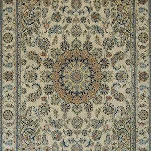 Fine Hand-knotted Wool & Silk Nain Rug 166cm x 246cm