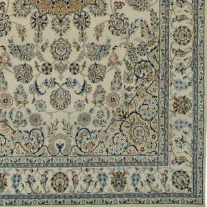 Fine Hand-knotted Wool & Silk Nain Rug 166cm x 246cm