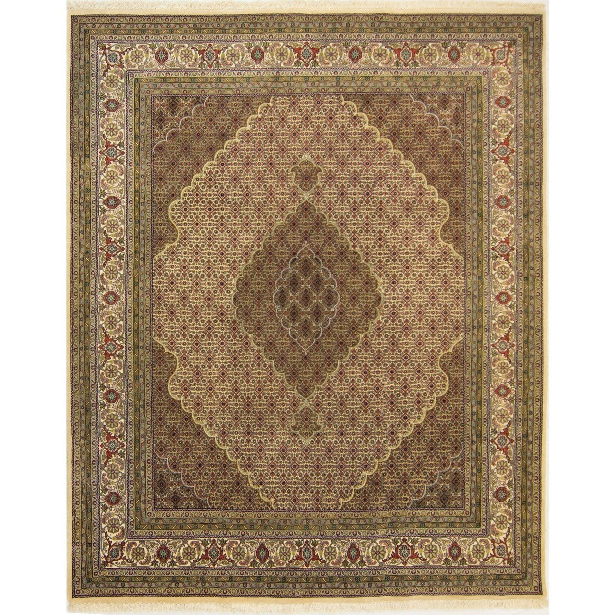 Super Fine Hand-knotted Wool and Silk Tabriz - Mahi Rug 251 cm x 312 cm