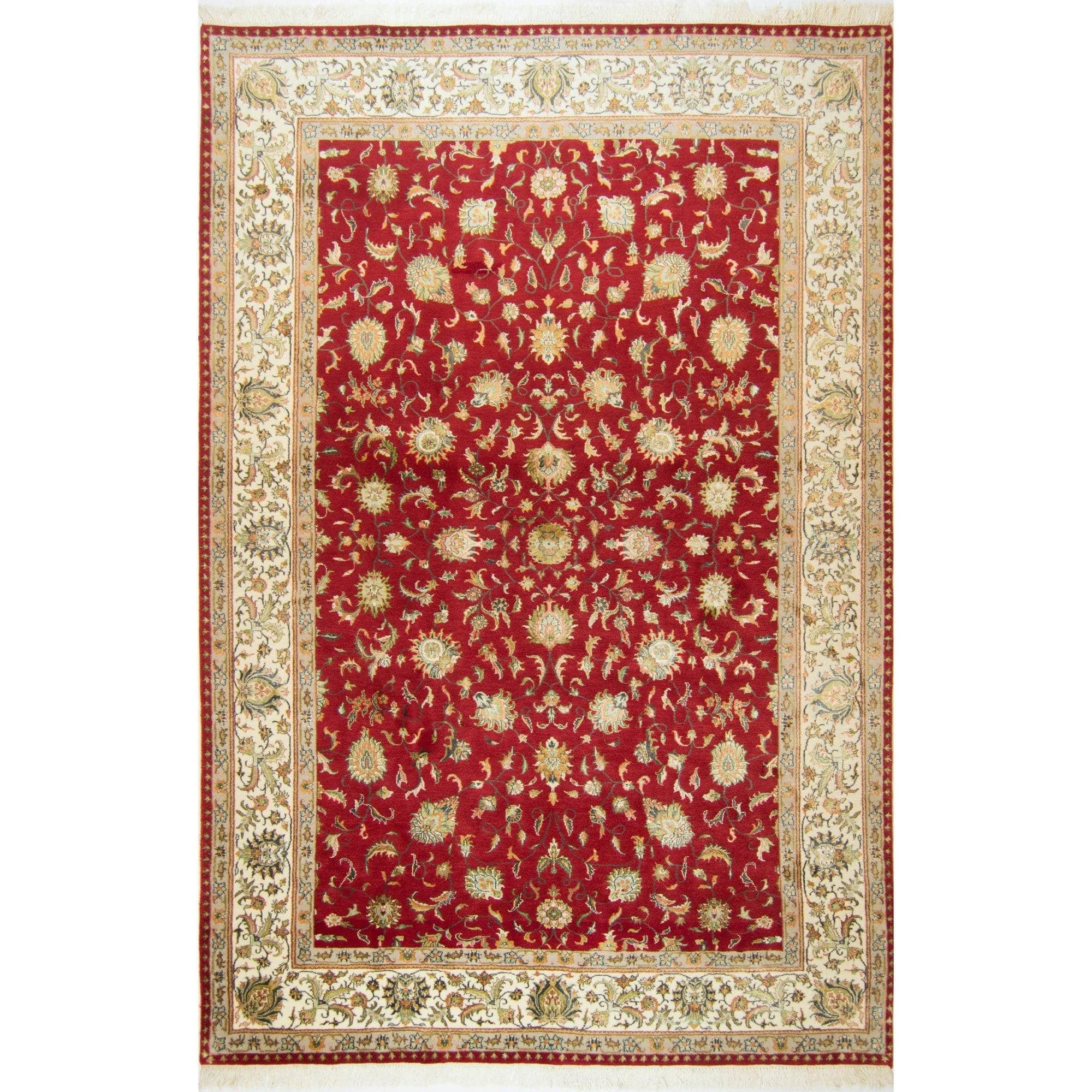 Fine Hand-knotted Wool & Silk Nain Rug 200cm x 300cm