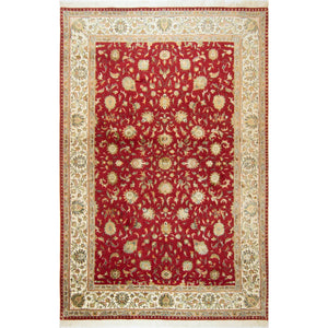 Fine Hand-knotted Wool & Silk Nain Rug 200cm x 300cm