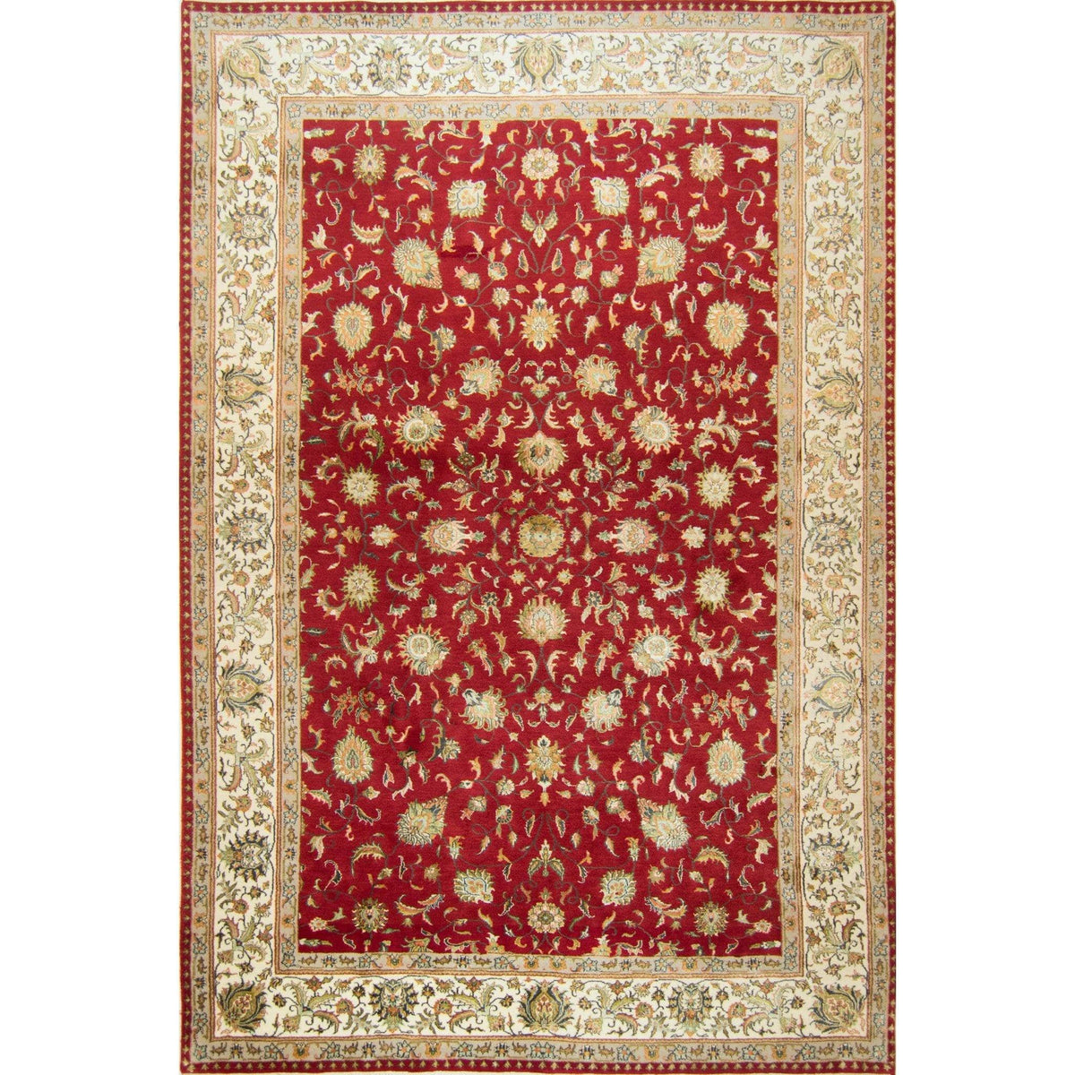 Fine Hand-knotted Wool &amp; Silk Nain Rug 200cm x 300cm