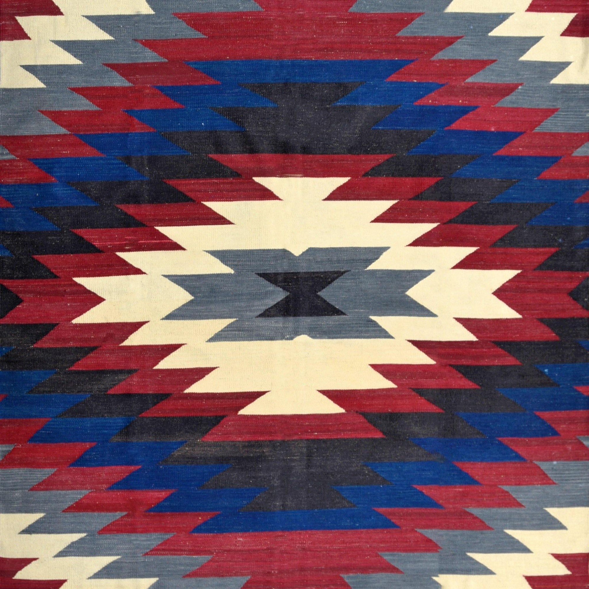 Modern Hand-woven 100% Wool Afghan Chobi Kilim Rug 183cm x 234cm