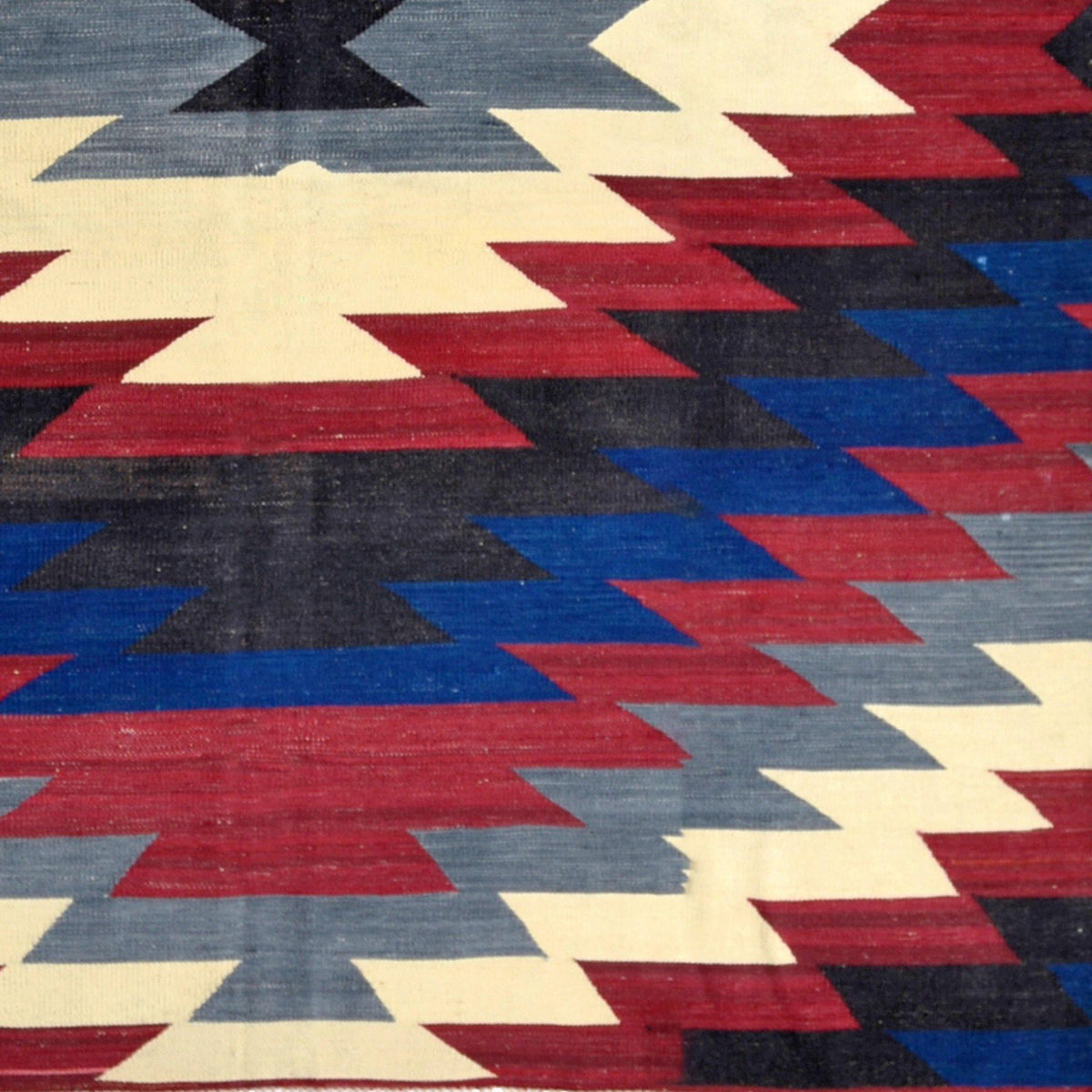 Modern Hand-woven 100% Wool Afghan Chobi Kilim Rug 183cm x 234cm