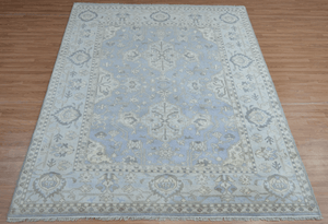 Modern Handmade Wool Oushak Rug 244cm x 296cm