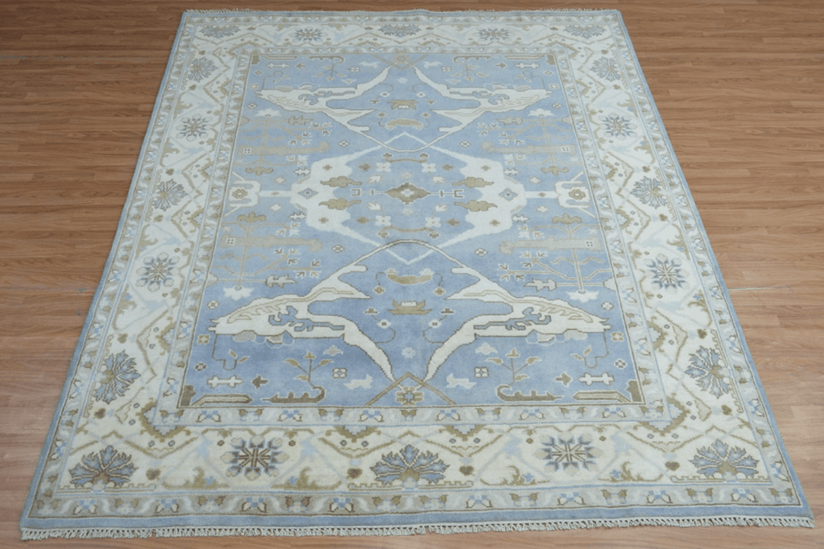 Modern Handmade Wool Oushak Rug 246cm x 305cm