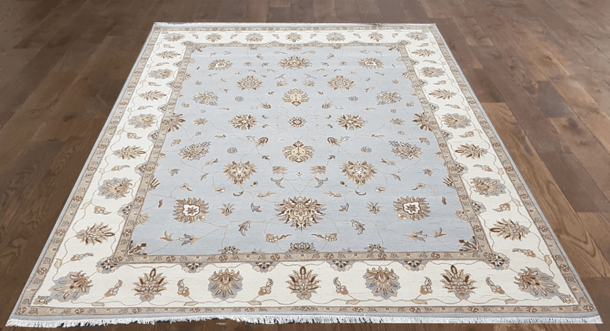 Fine Hand-knotted Traditional Wool Blue Rug 247cm x 312cm