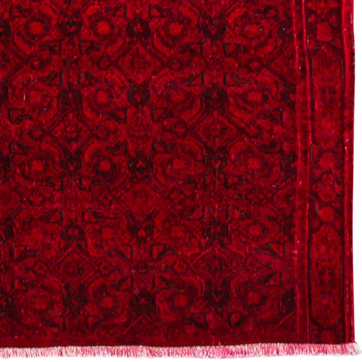 Over Dyed Red Vintage Turkmen Runner 89cm x 231m