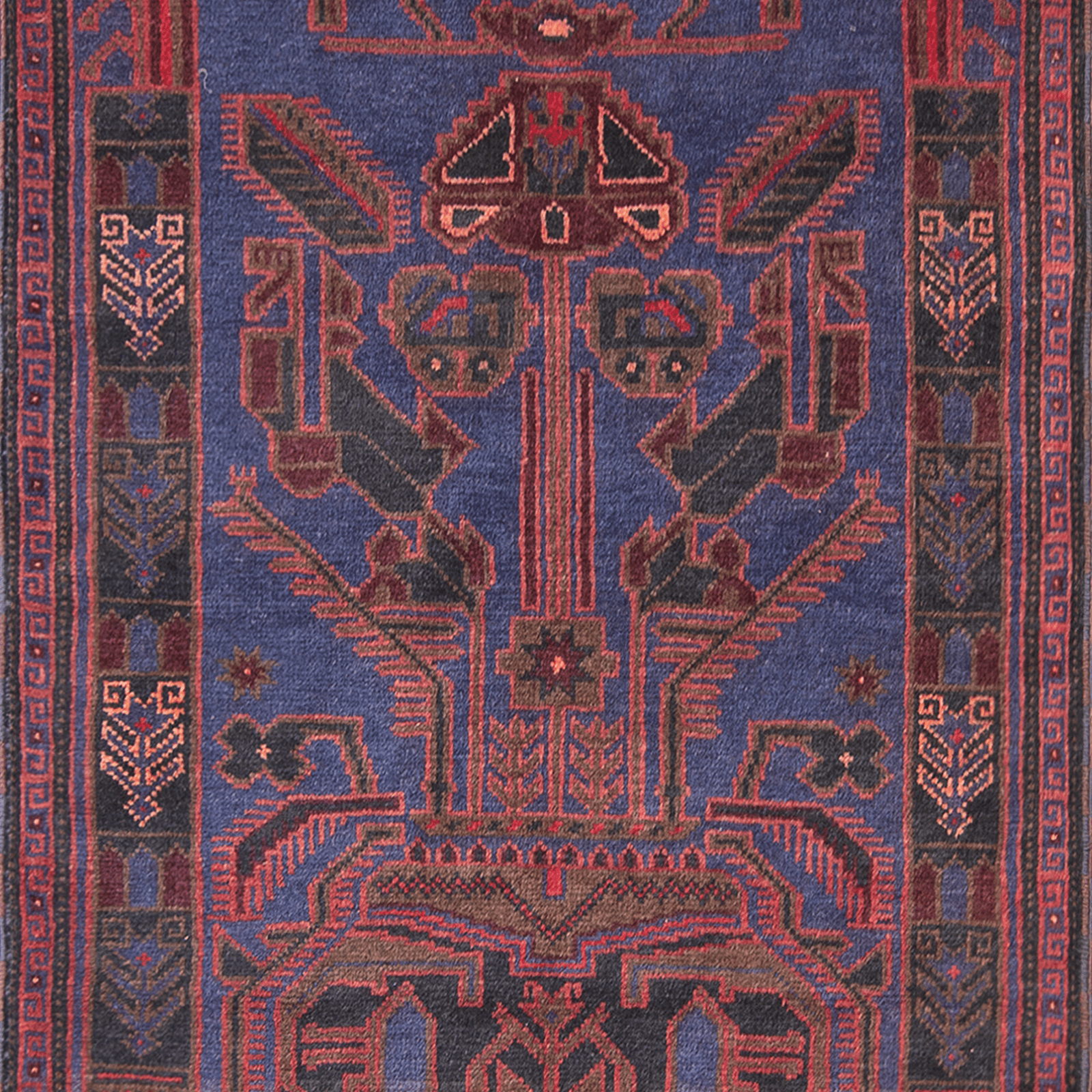 Hand-knotted 100% Wool Baluchi Small Rug 88cm x 145cm