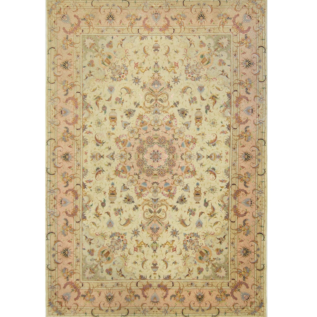 Super Fine Hand-knotted Wool and Silk Persian Rug 251 cm x 356 cm