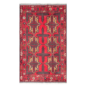 Hand-knotted Baluchi 100% Wool Small Rug 83cm x 140cm
