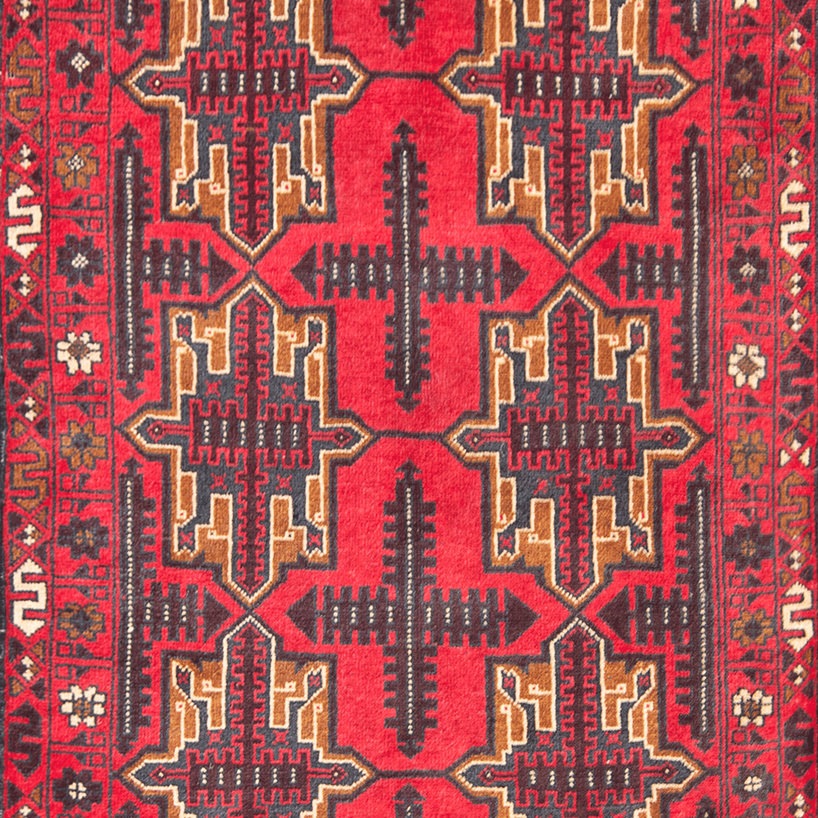 Hand-knotted Baluchi 100% Wool Small Rug 83cm x 140cm