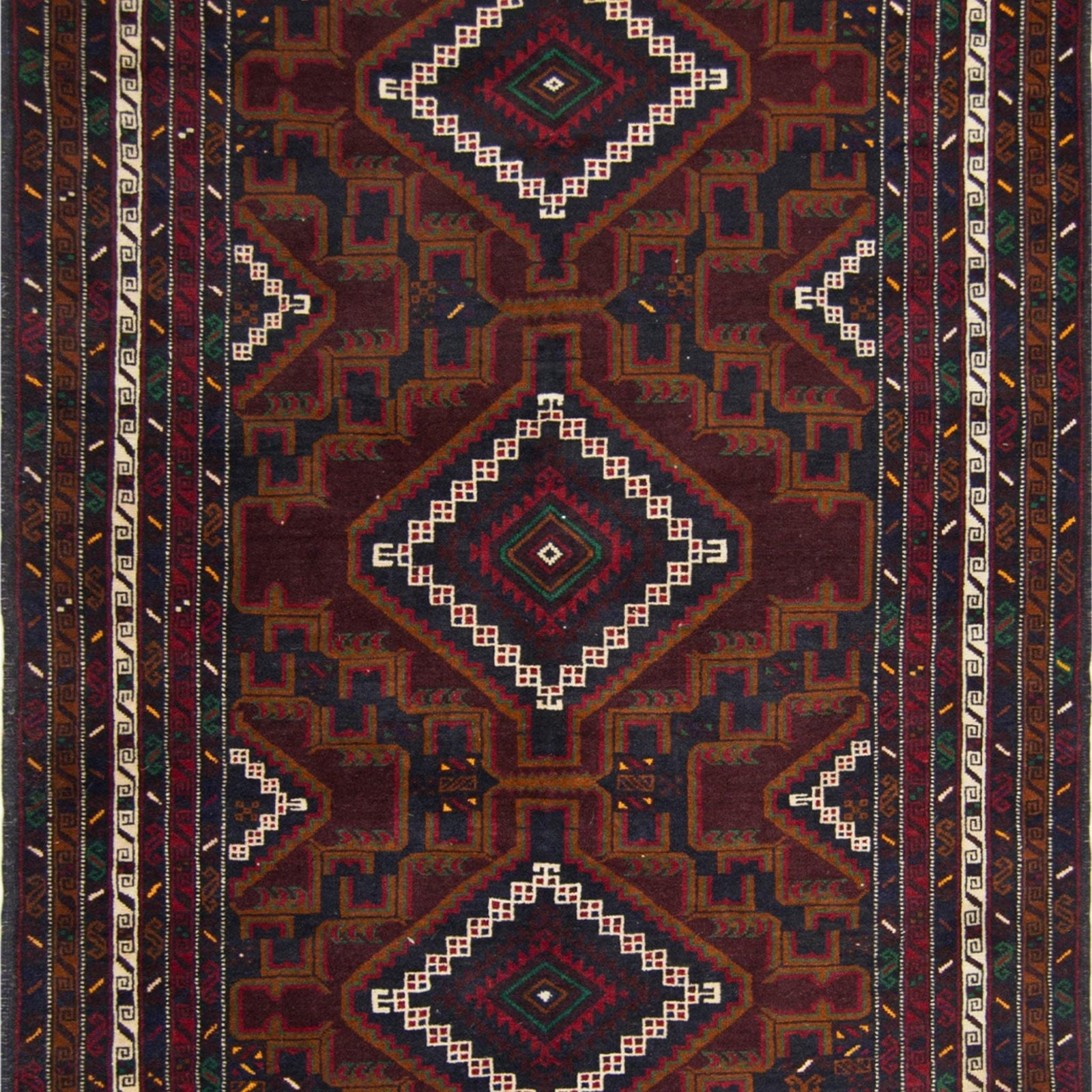 Fine Hand-knotted Persian Wool Baluchi Rug 128cm x 190cm