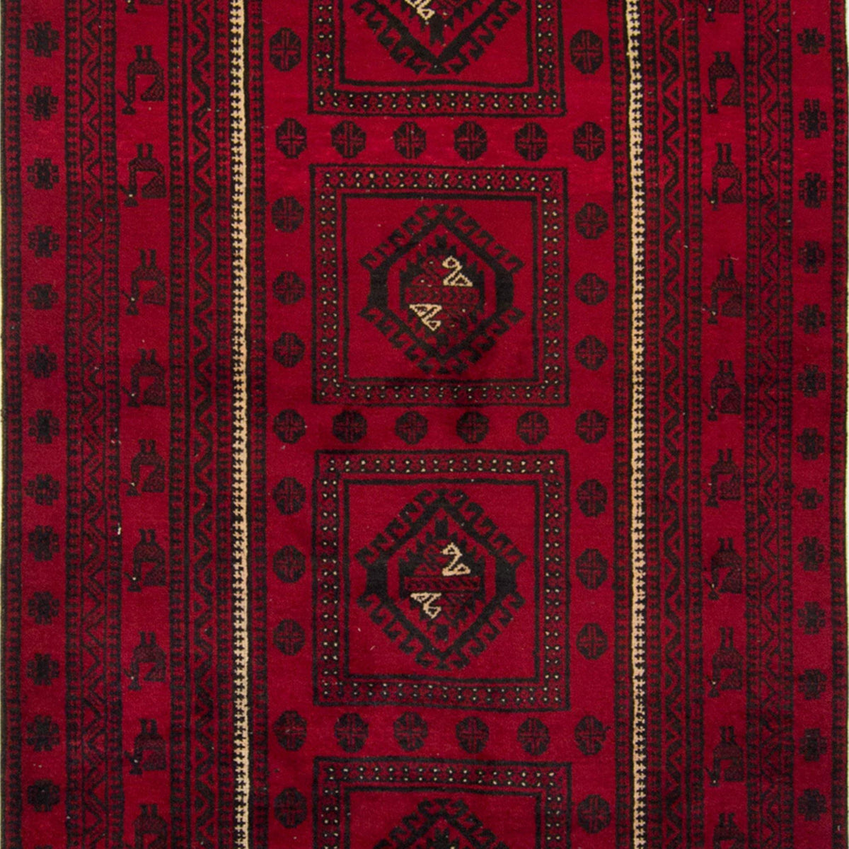 Fine Hand-knotted Persian Wool Baluchi Rug 110 cm x 222 cm