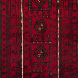 Fine Hand-knotted Persian Wool Baluchi Rug 110 cm x 222 cm