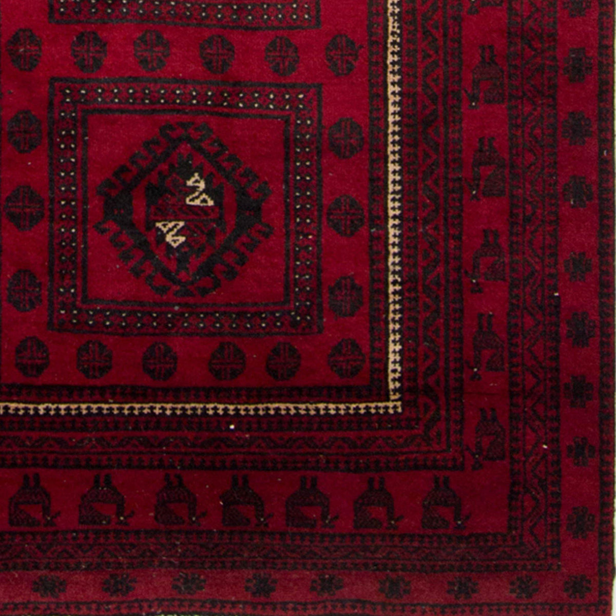 Fine Hand-knotted Persian Wool Baluchi Rug 110 cm x 222 cm