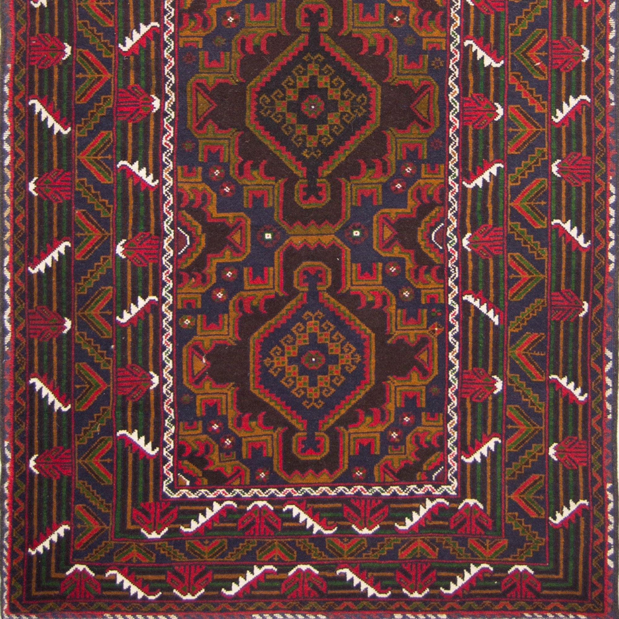 Super Fine Hand-knotted Persian Baluchi Rug 120cm x 203cm