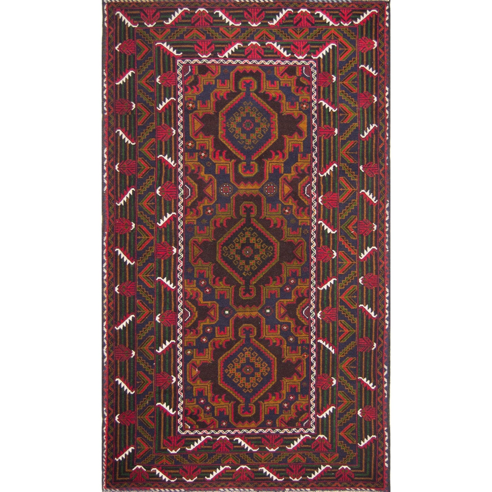 Super Fine Hand-knotted Persian Baluchi Rug 120cm x 203cm