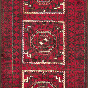 Fine Hand-knotted Persian Wool Baluchi Rug 115cm x 235cm