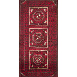 Fine Hand-knotted Persian Wool Baluchi Rug 115cm x 235cm