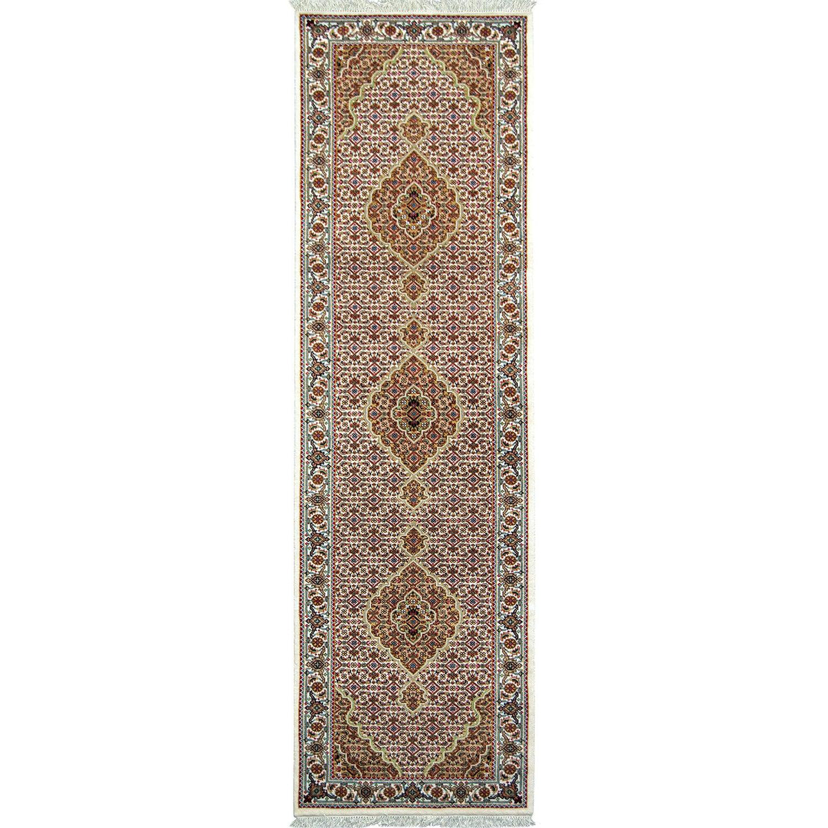 Fine Handmade Wool &amp; Silk Traditional Hallway Runner 82cm x 308cm