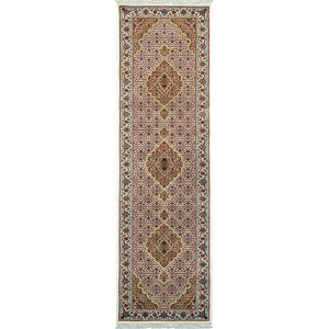 Fine Handmade Wool & Silk Traditional Hallway Runner 82cm x 308cm