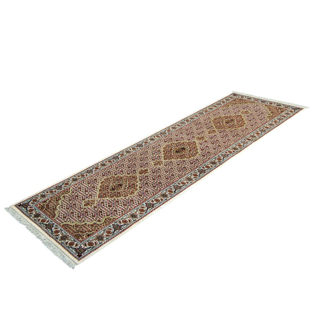 Fine Handmade Wool &amp; Silk Traditional Hallway Runner 82cm x 308cm