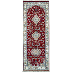 Handmade Wool & Silk Traditional Runner 84cm x 364cm