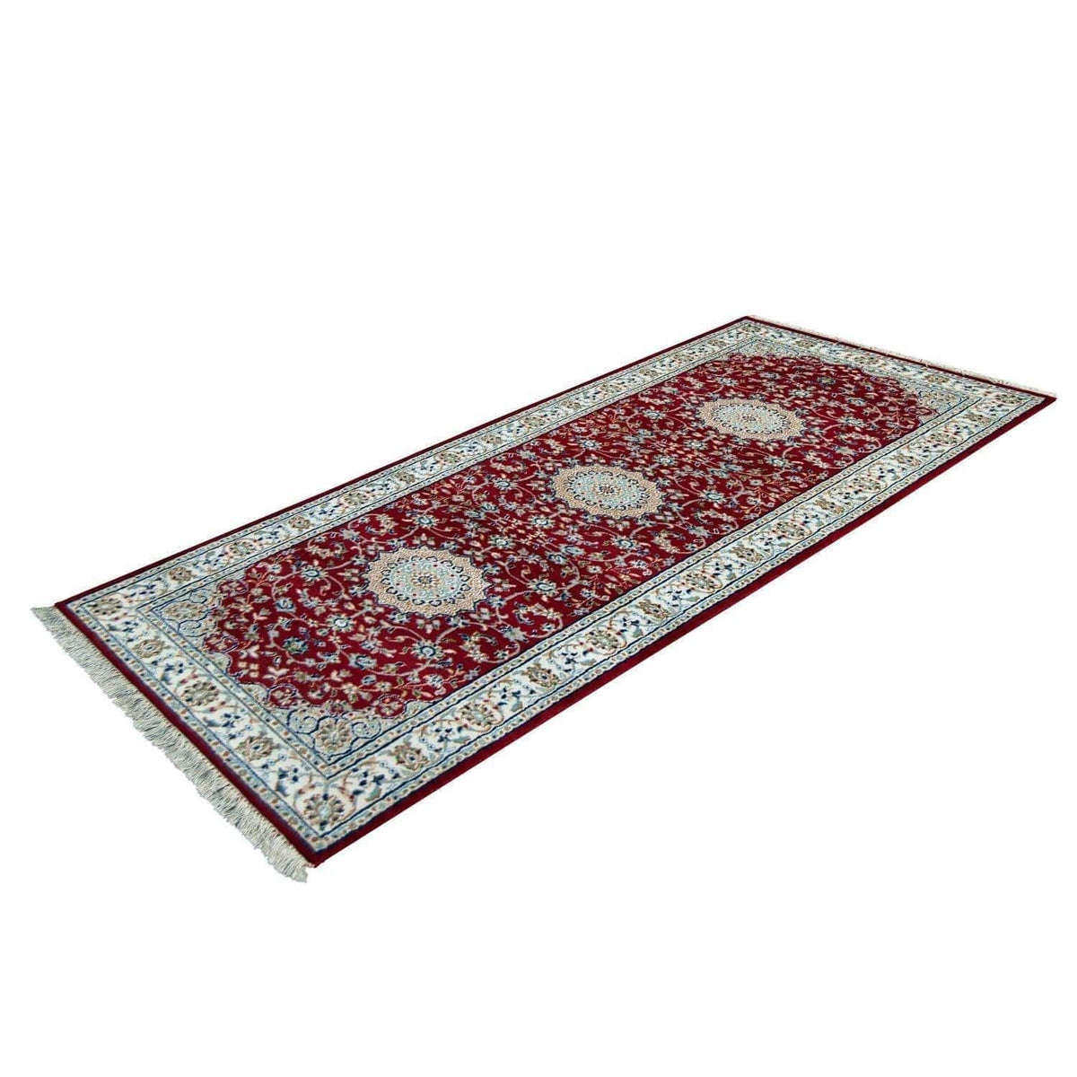 Handmade Wool & Silk Traditional Runner 84cm x 364cm
