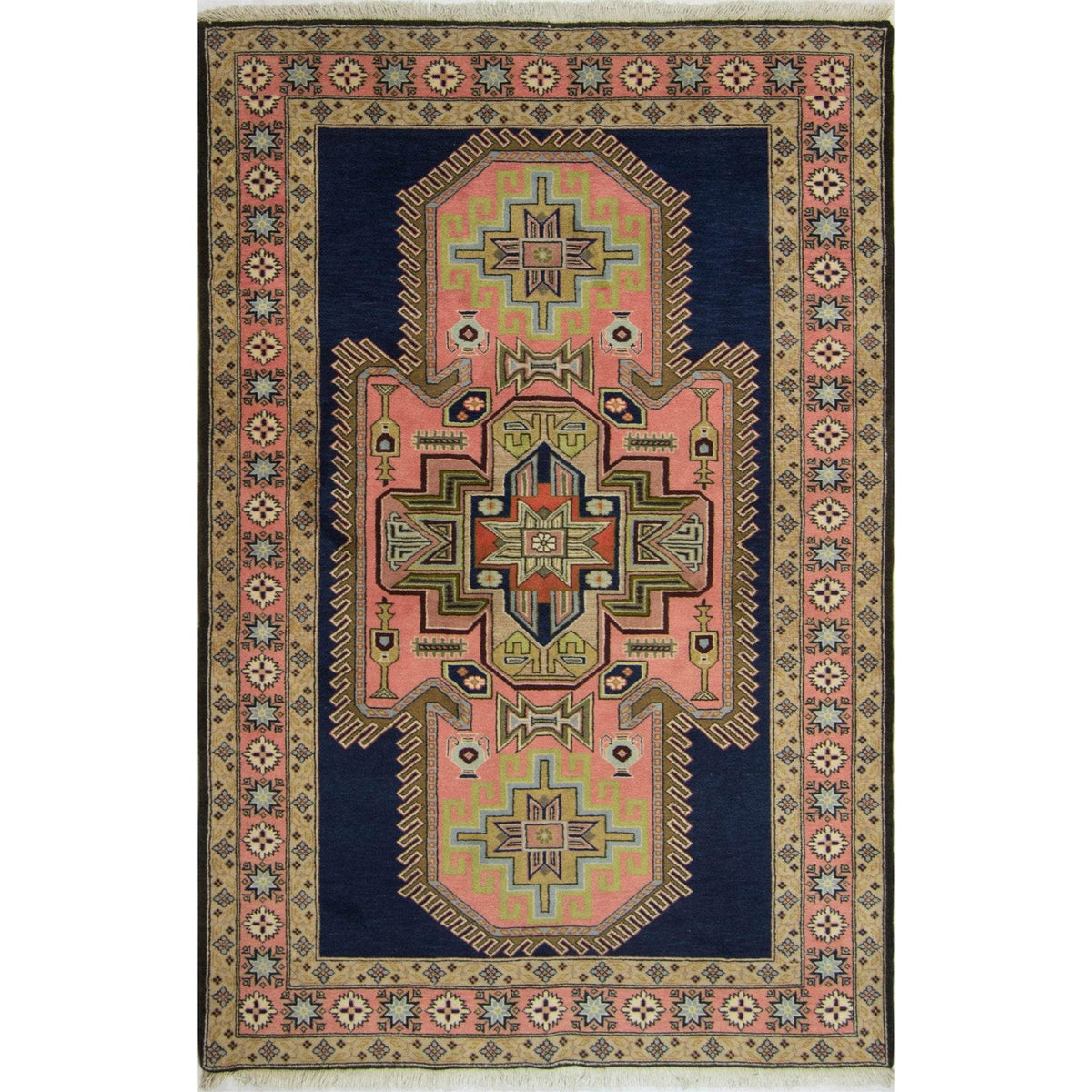 Fine Hand-knotted Wool Persian Ardabil Rug 139cm x 240cm