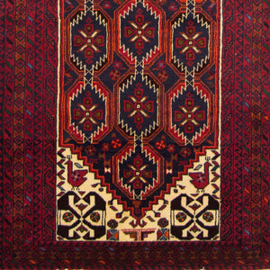 Hand-knotted Persian Baluchi Runner 93cm x 192cm