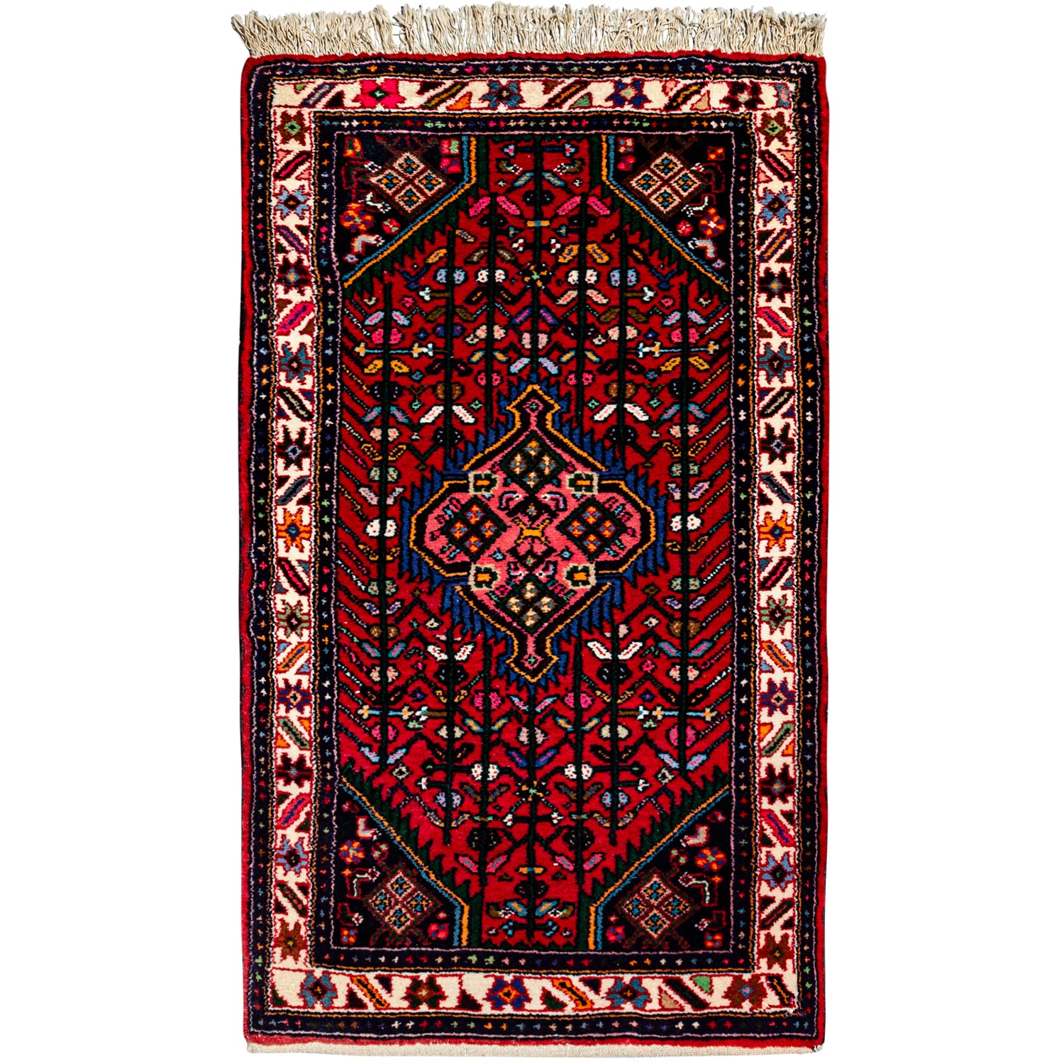 Fine Hand-knotted Wool Abadeh Persian Rug 74cm x 128cm