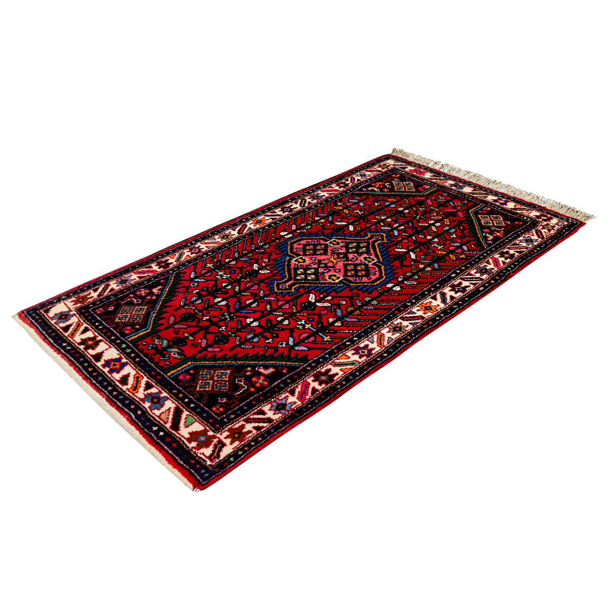 Fine Hand-knotted Wool Abadeh Persian Rug 74cm x 128cm