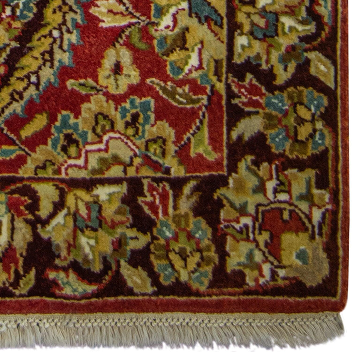 Fine Hand-knotted Floral Design Small Rug 67cm x 100cm