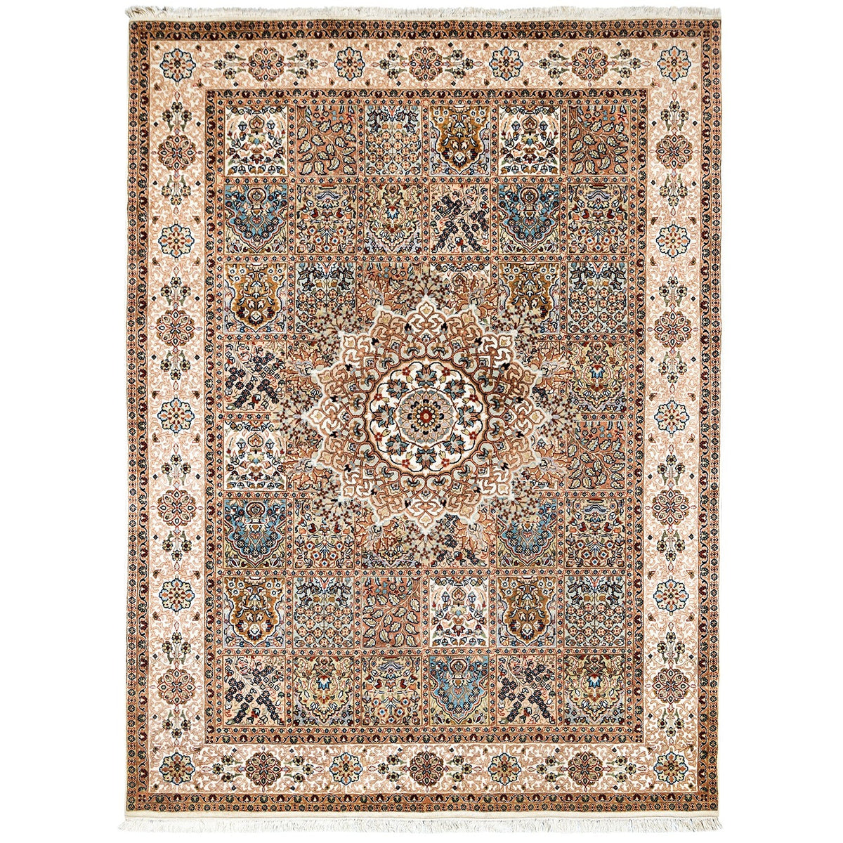 Fine Hand-knotted Wool &amp; Silk Traditional Rug 170cm x 235cm