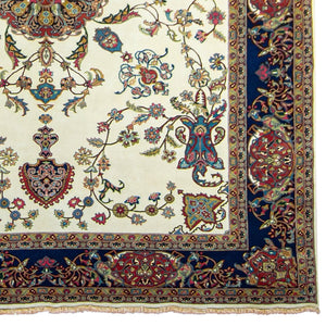 Fine Hand-knotted Wool Traditional Rug Cream 244cm x 323cm