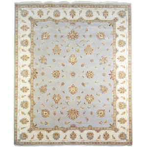 Fine Hand-knotted Traditional Wool Blue Rug 247cm x 312cm
