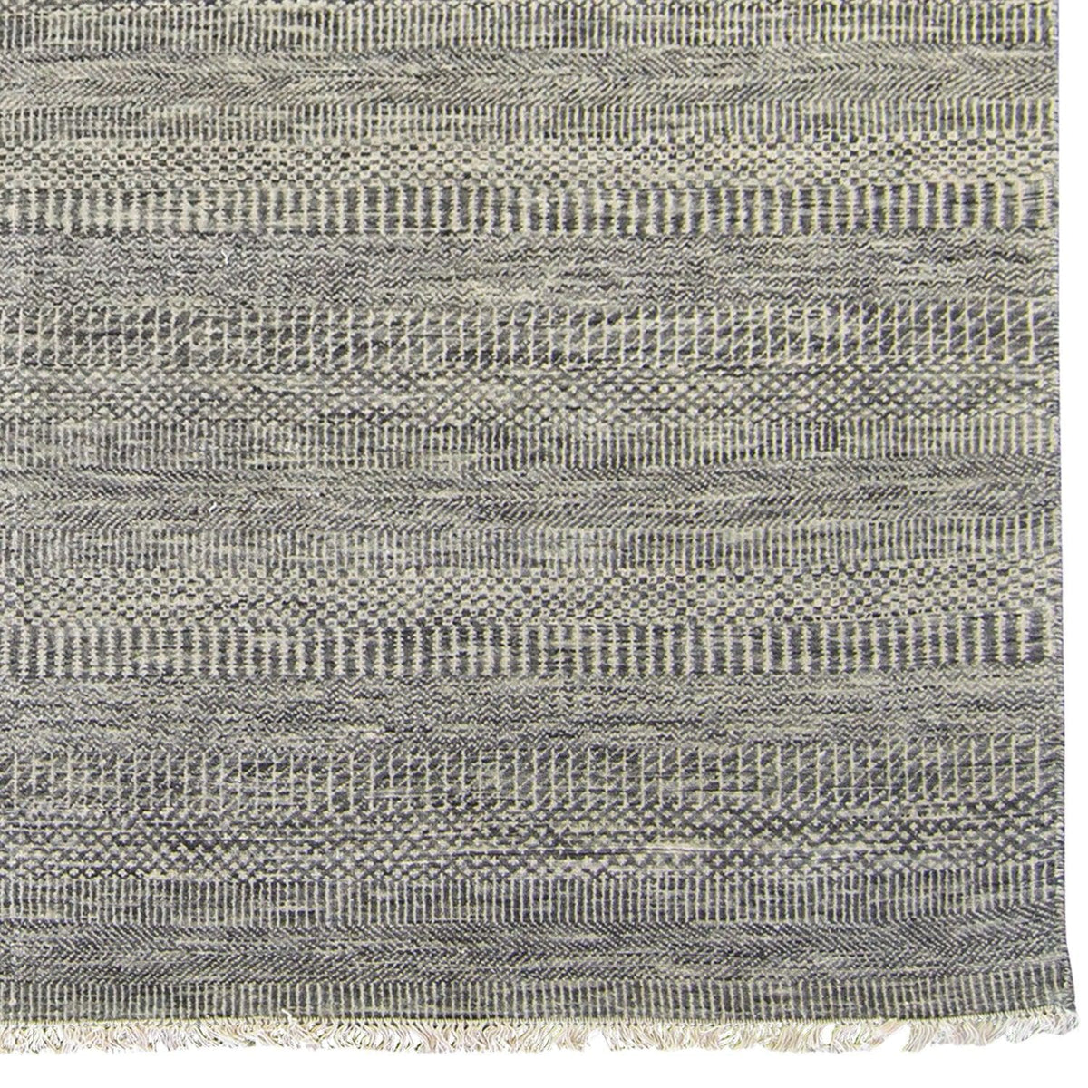 Modern Handmade NZ Wool Grey Rug 184cm x 280cm