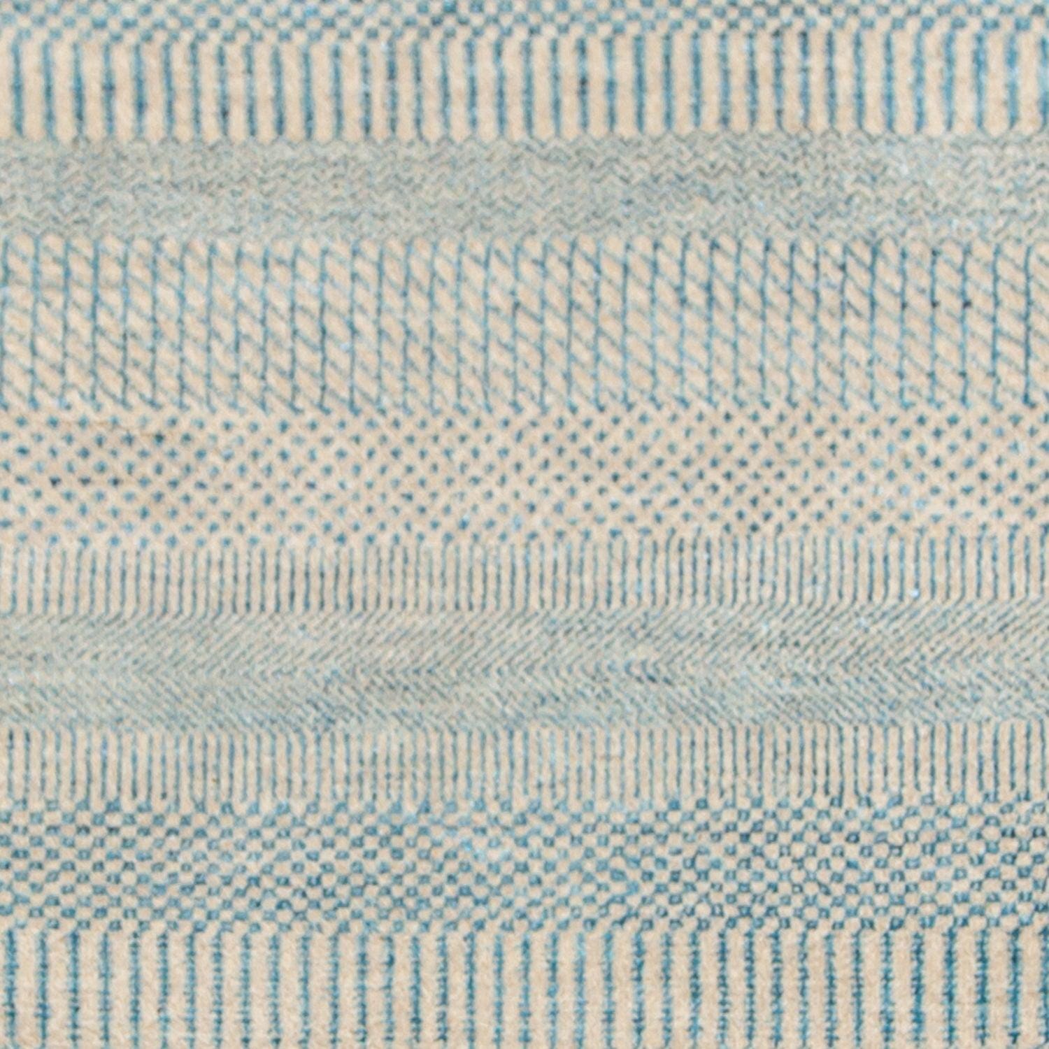 Modern NZ Wool Soft Blue Runner 75cm x 251cm