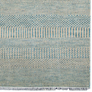 Modern NZ Wool Soft Blue Runner 75cm x 251cm