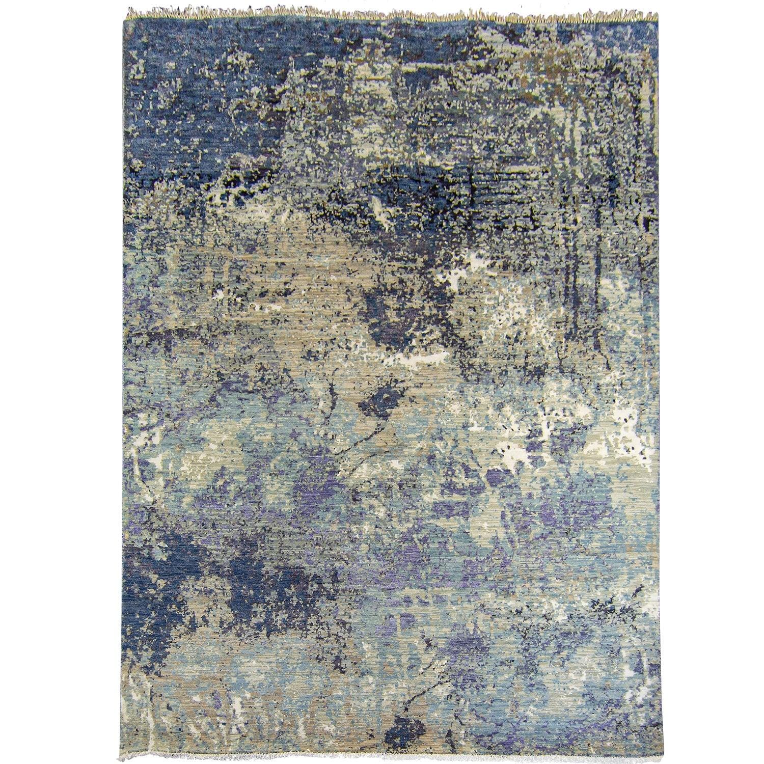 Handmade Wool & Silk Modern Abstract Rug 187cm x 288cm