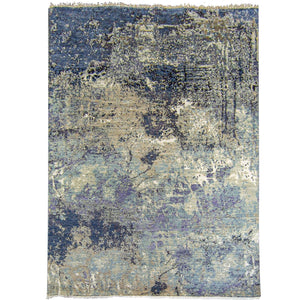 Handmade Wool & Silk Modern Abstract Rug 187cm x 288cm