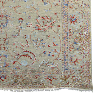 Handmade Modern Pastel Silk & NZ Wool Rug 186cm x 277cm