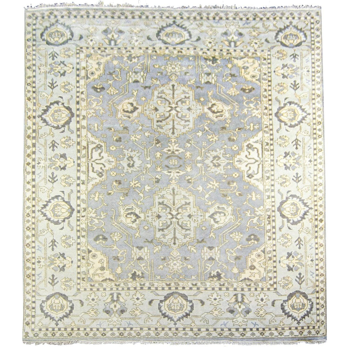 Modern Handmade Wool Oushak Rug 244cm x 296cm