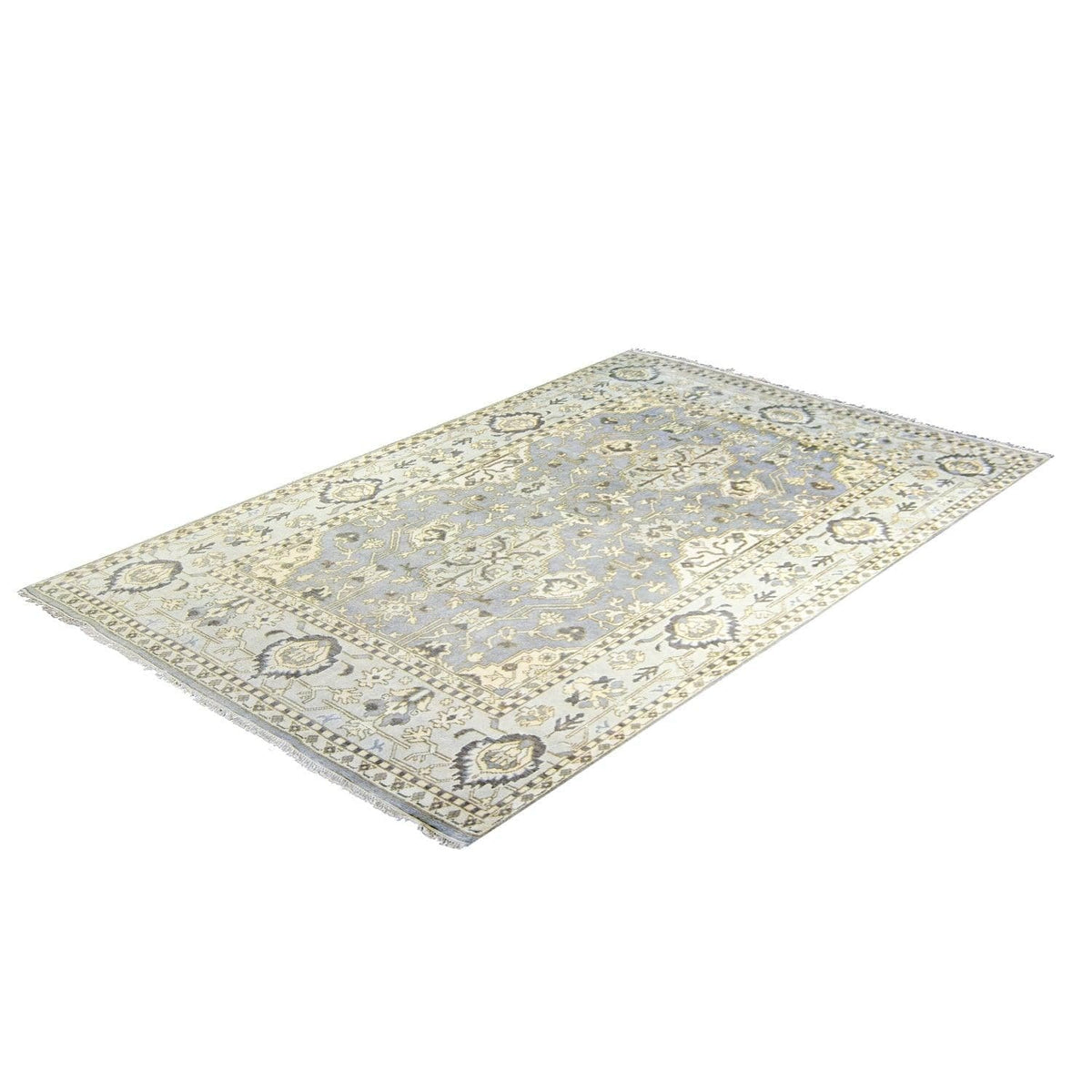 Modern Handmade Wool Oushak Rug 244cm x 296cm