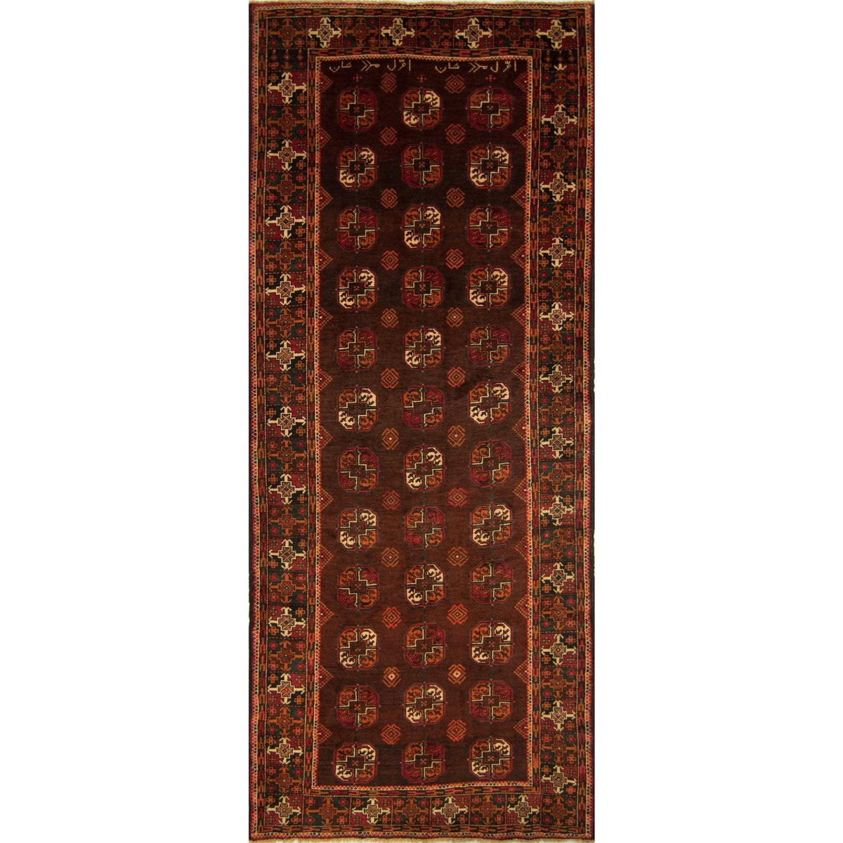 Fine Hand-knotted Wool Persian Baluchi Runner 114cm x 292cm