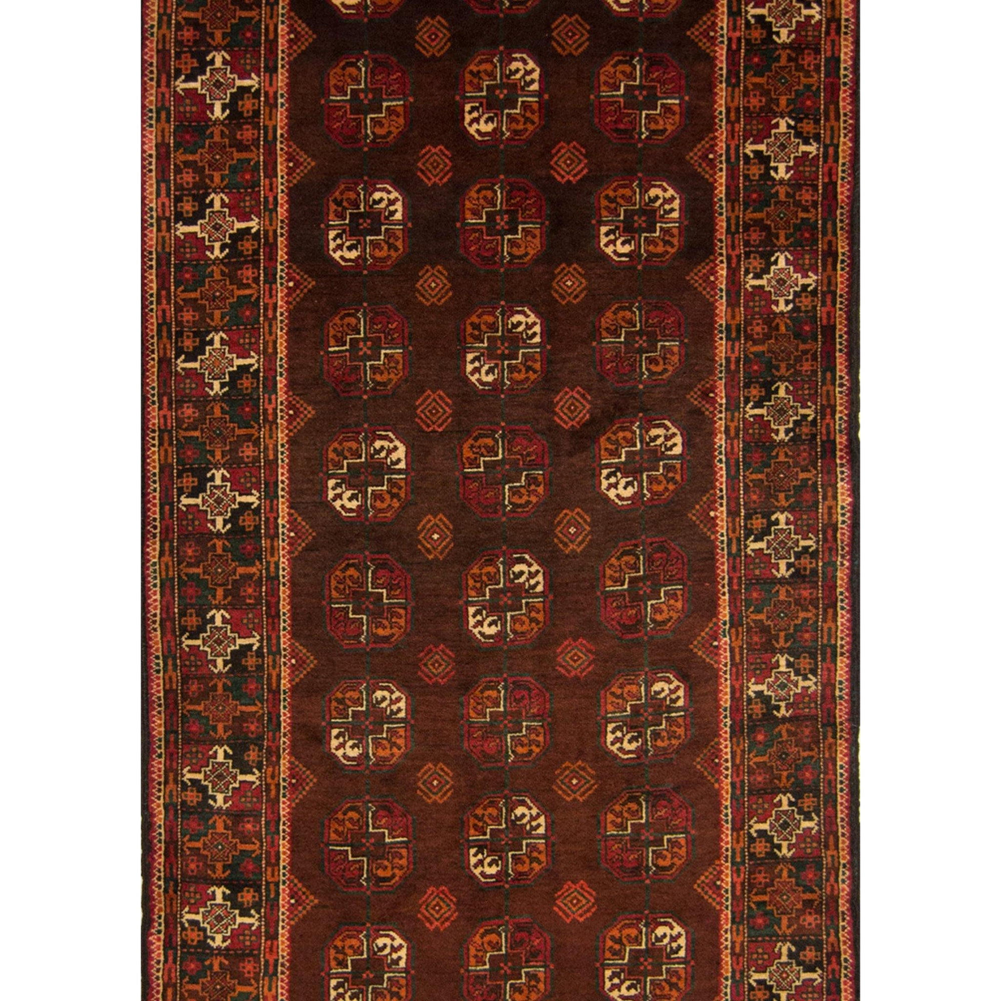 Fine Hand-knotted Wool Persian Baluchi Runner 114cm x 292cm