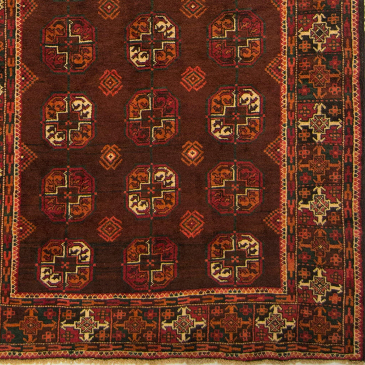 Fine Hand-knotted Wool Persian Baluchi Runner 114cm x 292cm