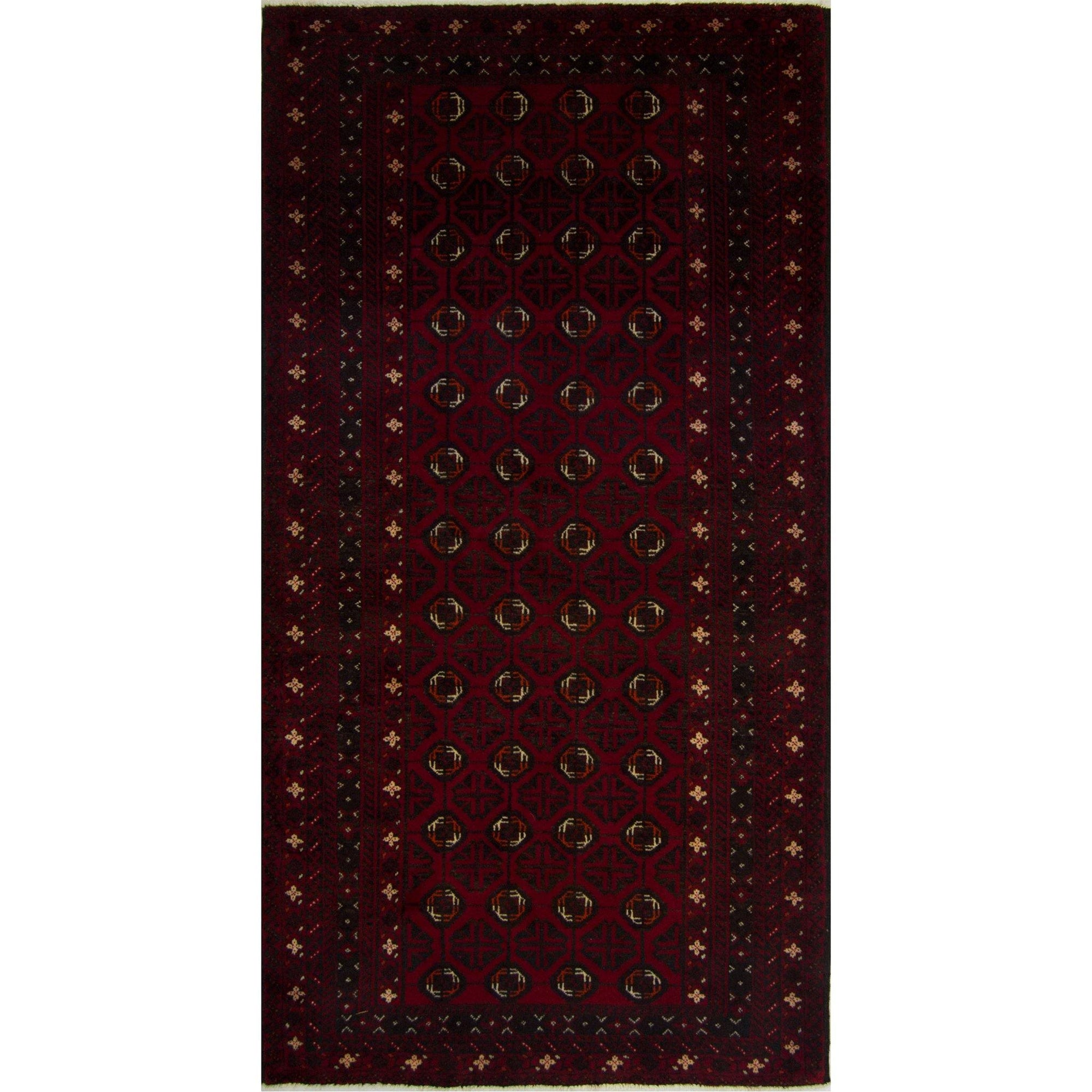 Fine Hand-knotted Persian Wool Baluchi Rug 105cm x 204cm